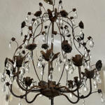 Lampadario a soffitto in ferro, inizio XXI secolo