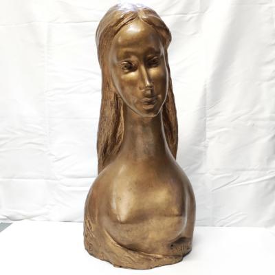 scultura raffigurante Anna Palva, in bronzo, di Franco Molteni